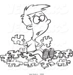 vector-of-a-cartoon-confused-boy-with-similar-puzzle-pieces-outlined-coloring-page-by-ron-leishm.jpg